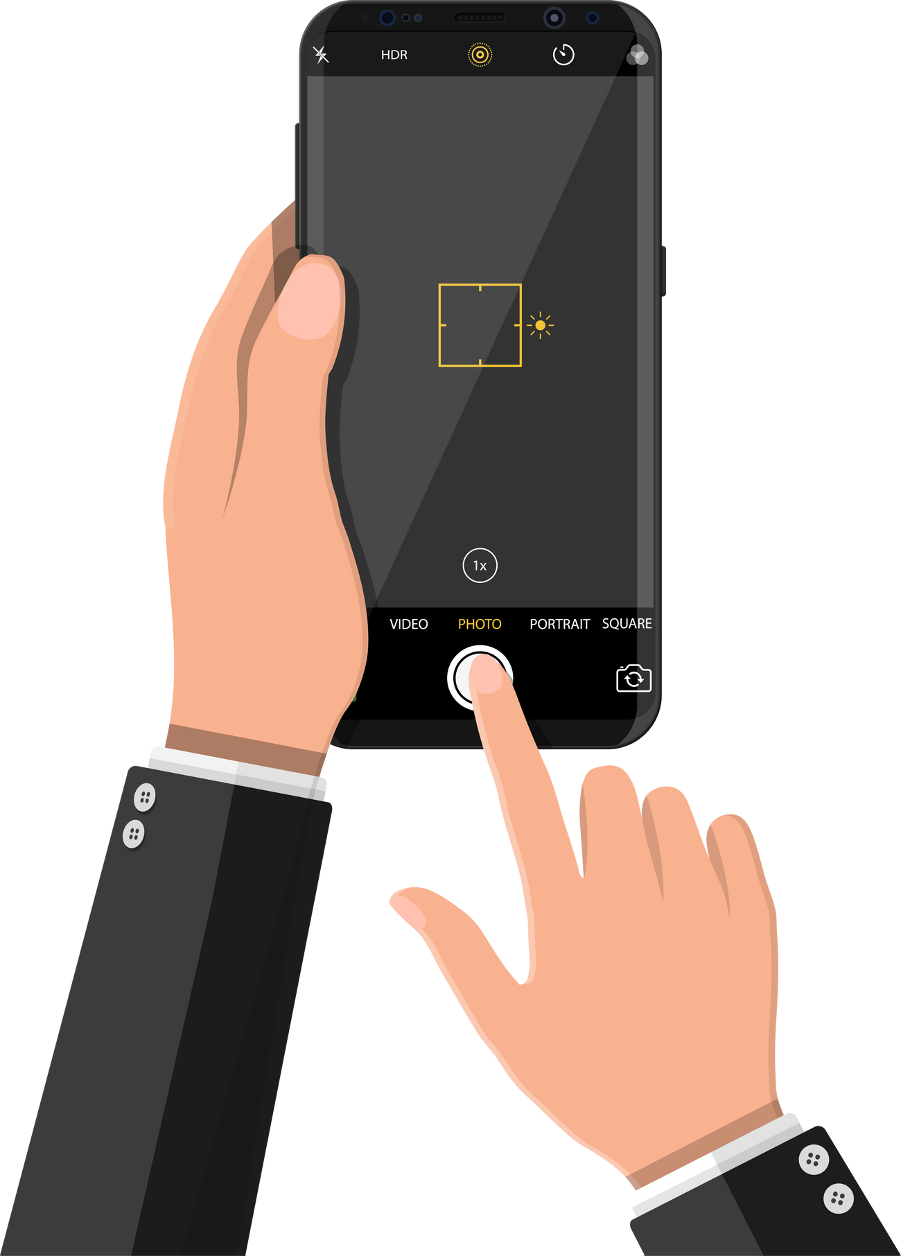 Modern Smartphone with Camera Application